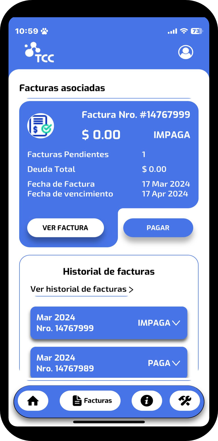 App Cliente Final - Facturas y gestión